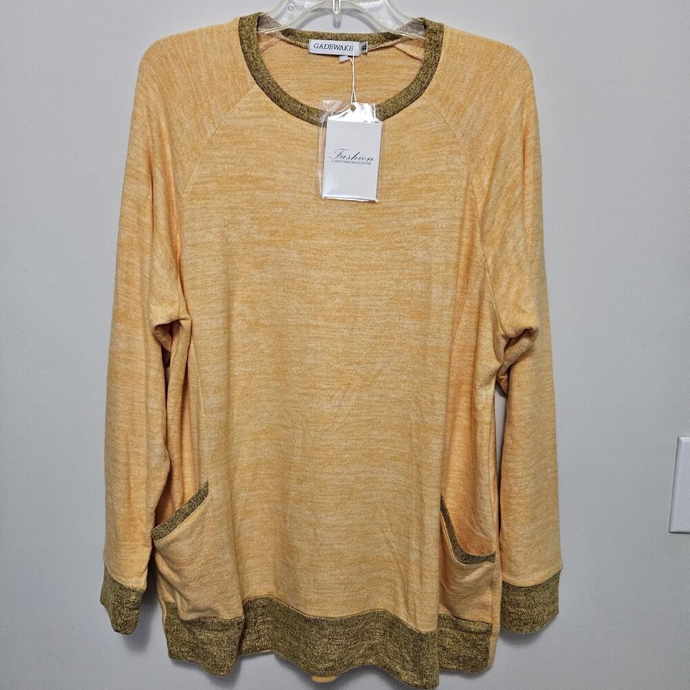 Gadewake Long Sleeve Top NWT Womens XL Sooo Soft Great Weekend Loungewear Cozy